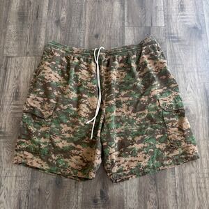 Chefwear Cargo Shorts Mens 3X Green Digital Camo Good‎ Tactical Utility Cotton